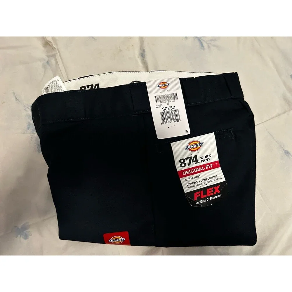 NWT Dickies 30x30 Men's 874 Black Original Fit Work Pants Straight Leg NWT
